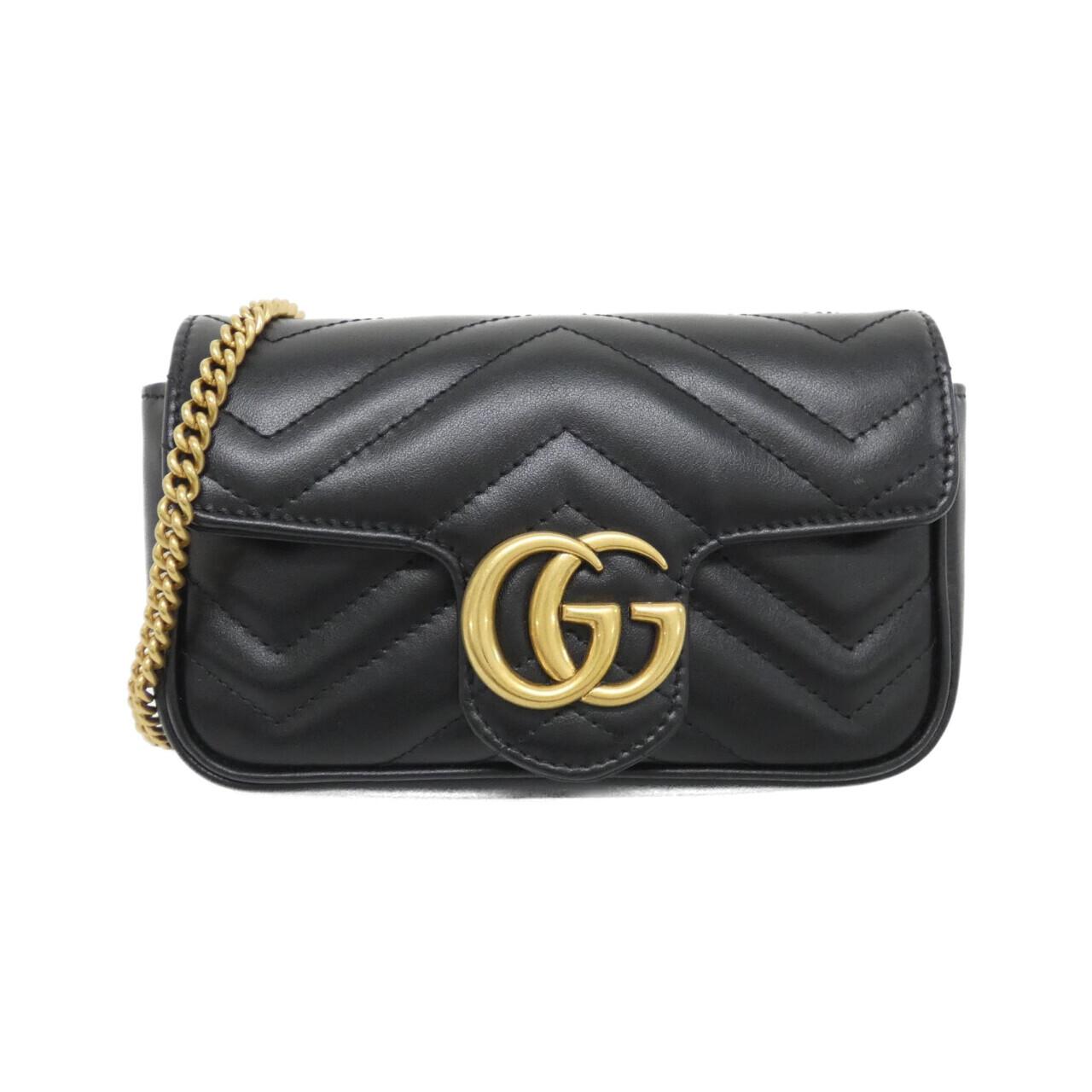 Gucci GG MARMONT Quilted Chevron Leather Shoulder Bag