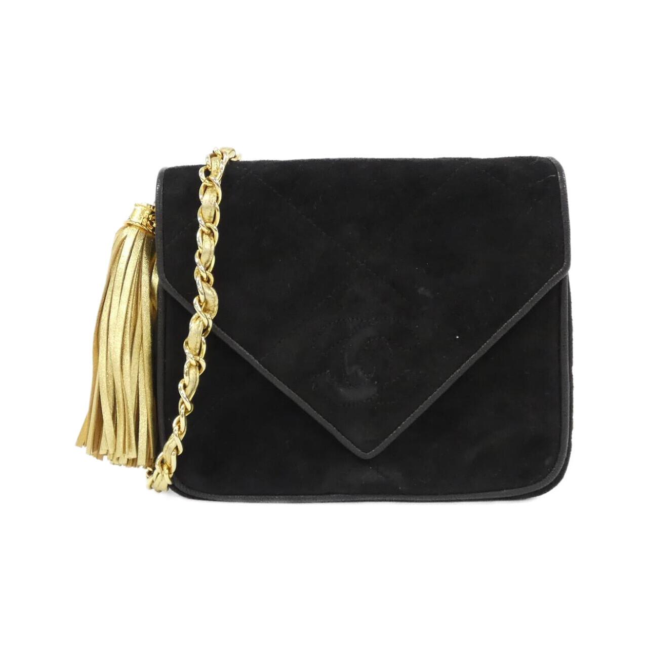 Chanel Suede Metallic Lambskin Shoulder Bag