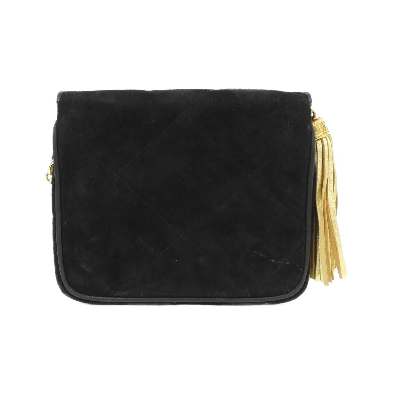 Chanel Suede Metallic Lambskin Shoulder Bag