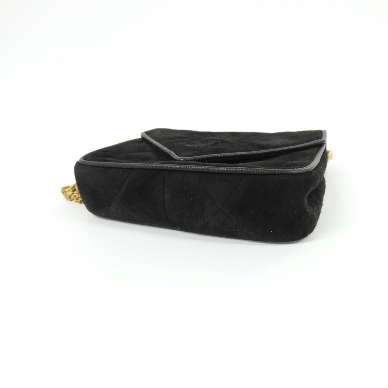 Chanel Suede Metallic Lambskin Shoulder Bag