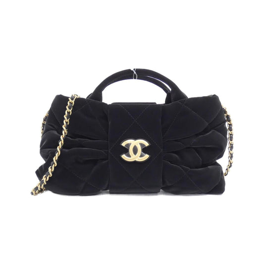 Chanel AS5849 Velvet Effect Nylon Shoulder Bag