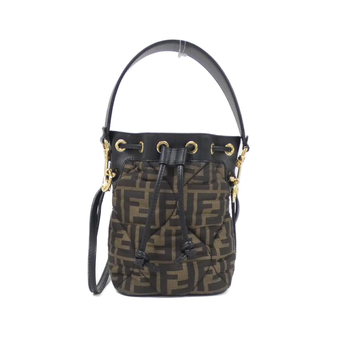 Fendi Mini Mon Tresor Polyester Silk Calf Shoulder Bag