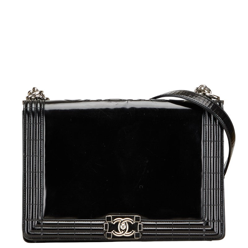 Chanel Boy Chanel Patent Leather Shoulder Bag