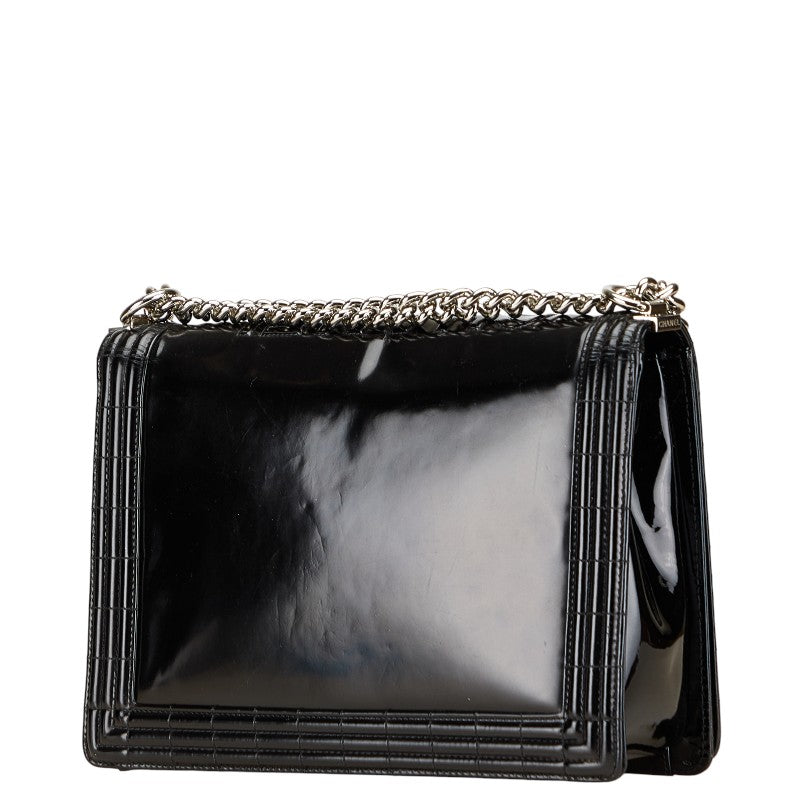 Chanel Boy Chanel Patent Leather Shoulder Bag