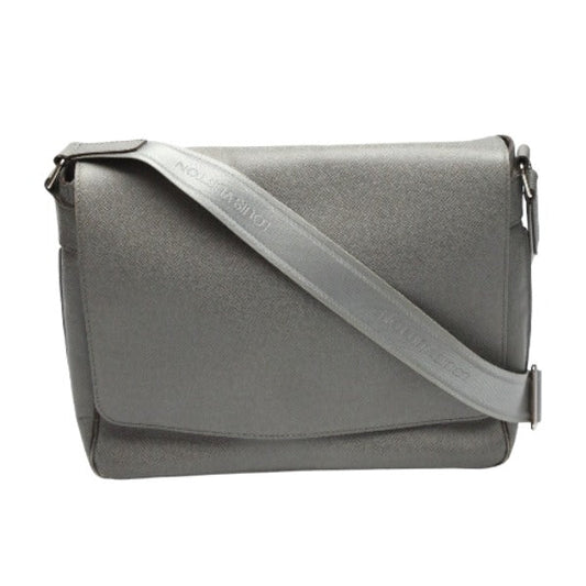 LOUIS VUITTON Shoulder Bag Taiga Leather gray Men's men's Taiga Roman MM mens