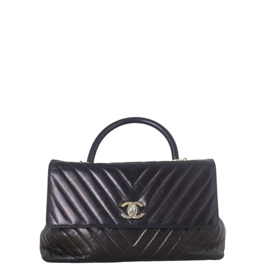 Chanel Coco Top Handle Large Chevron