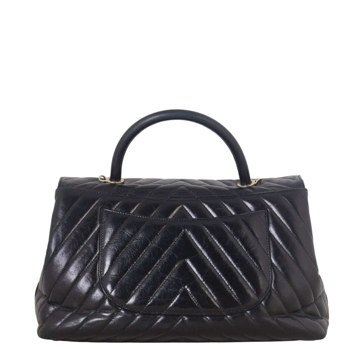 Chanel Coco Top Handle Large Chevron