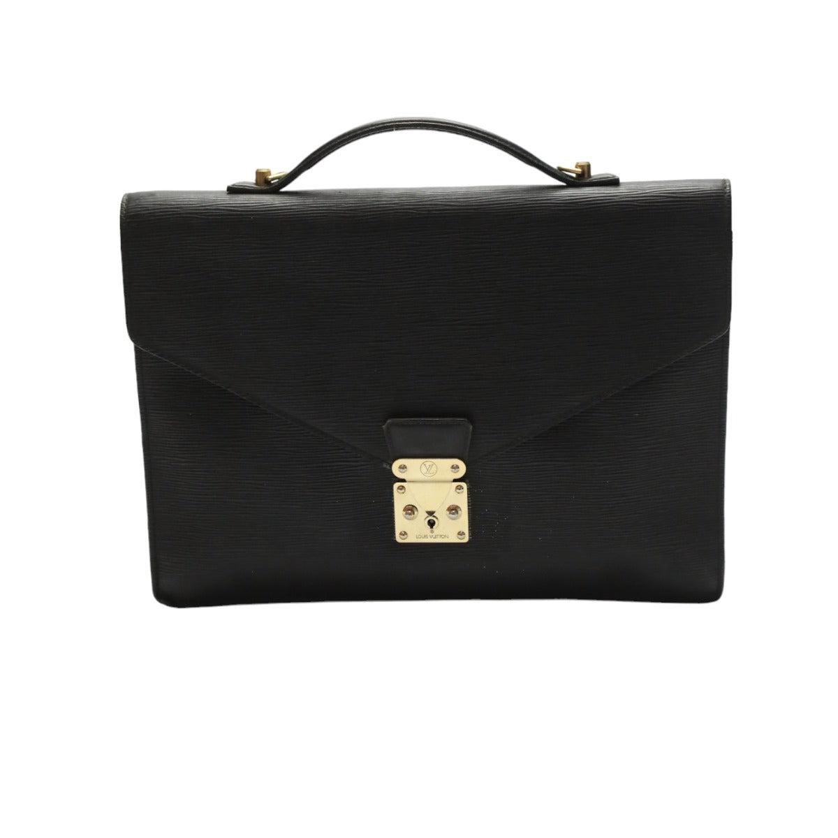 LOUIS VUITTON Business bag Epi Leather Noir Business bag Epi Porto de cuman bandouliere mens