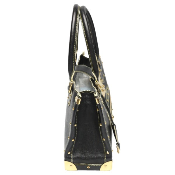 LOUIS VUITTON Tote Bag leather Noir Tote Bag Suhari Fabreau Women
