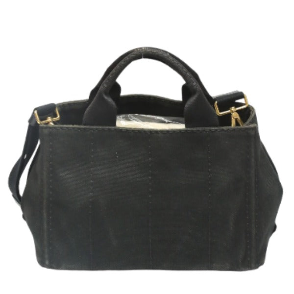 PRADA Tote Bag 1BG439 denim black Tote Bag Canapa mini Women