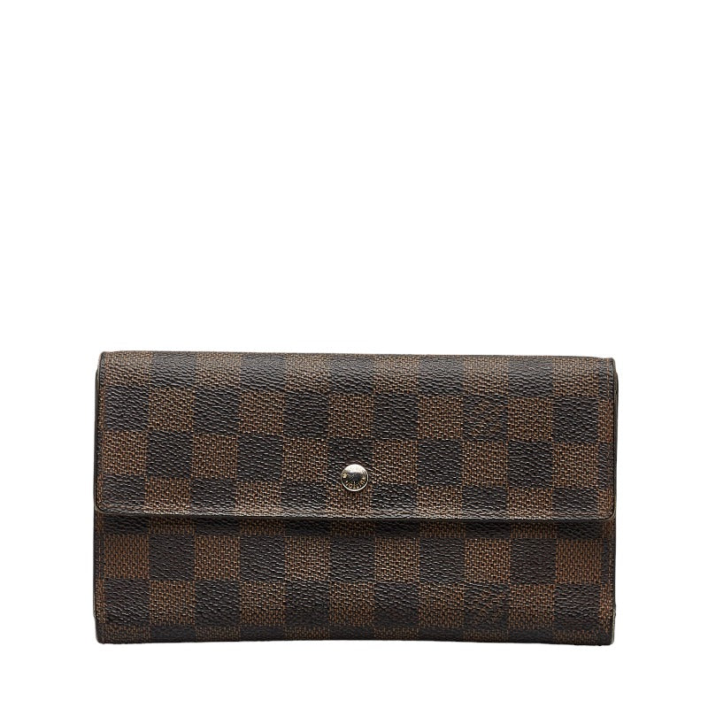 Louis vuitton Damière N61217 Long Wallet PVC/Leather Evan Brown Ladies, Paris