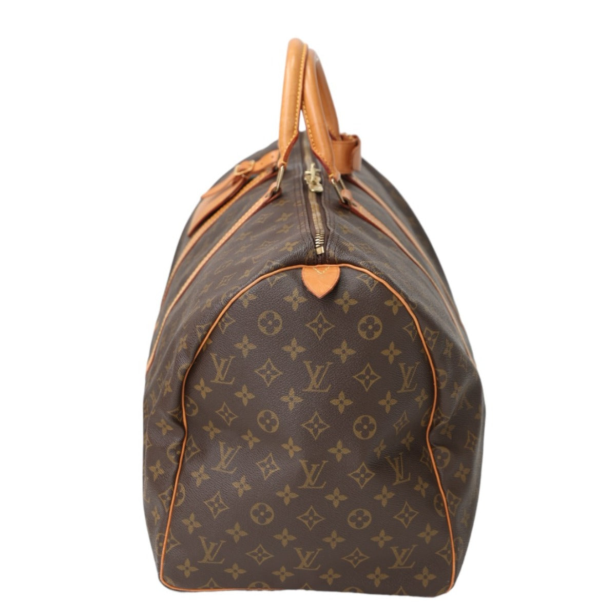 LOUIS VUITTON Boston Duffel bag Monogram canvas Brown Travel bag Monogram Keepall 55 mens(Unisex)