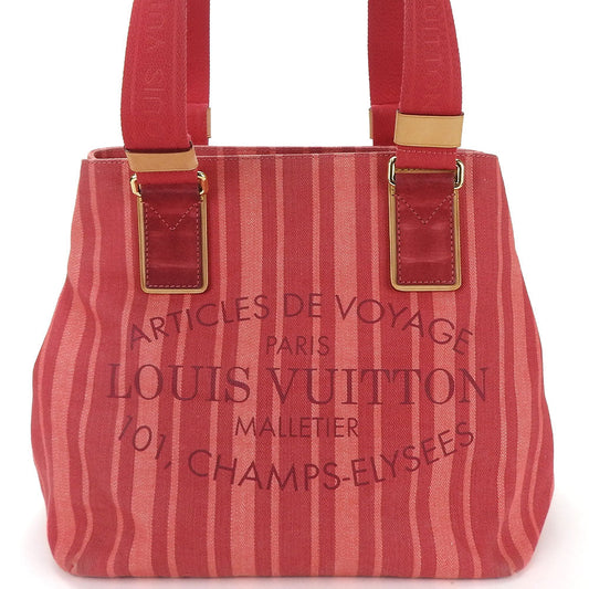 LOUIS VUITTON Tote Bag canvas Red plan soleil Hippo PM