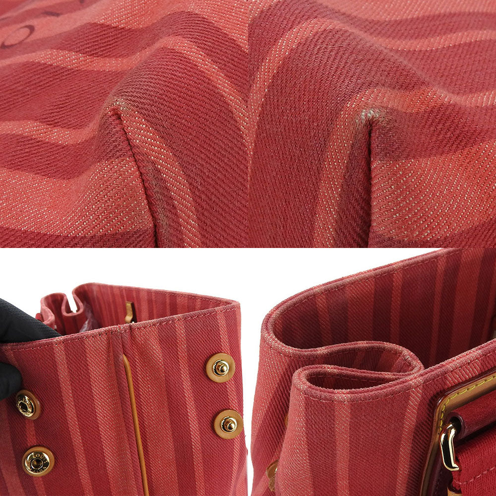 LOUIS VUITTON Tote Bag canvas Red plan soleil Hippo PM