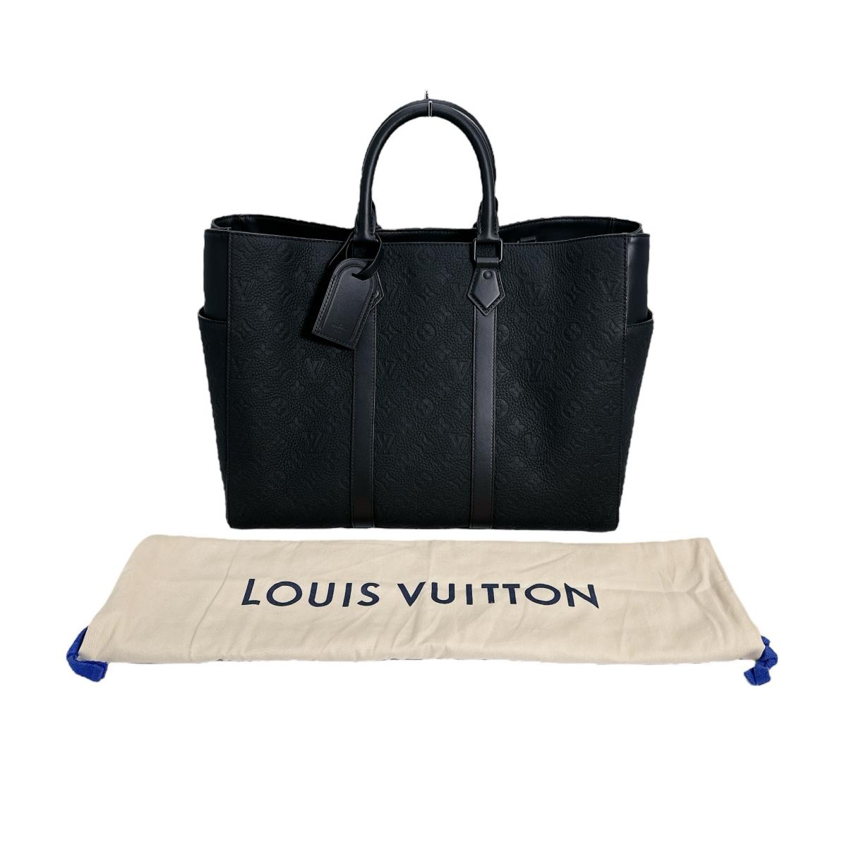 LOUIS VUITTON Handbag Cowhide black Taurillon Clemence Monogram Sac Plat