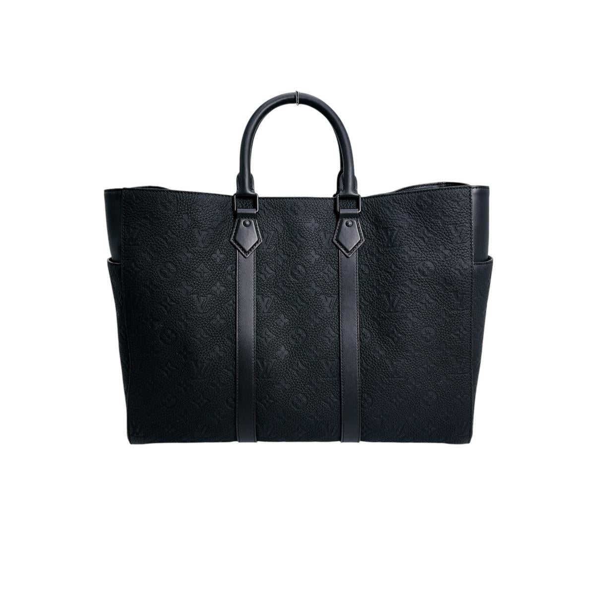  LOUIS VUITTON Handbag Cowhide black Taurillon Clemence Monogram Sac Plat