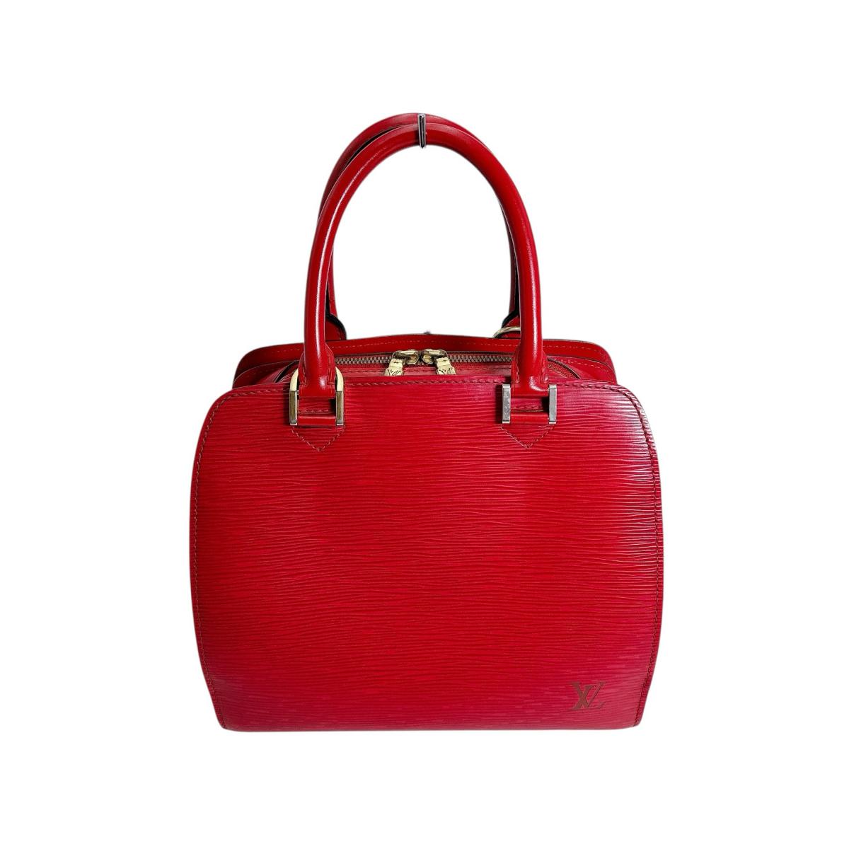 LOUIS VUITTON Handbag Epi Leather Red Ponneuf Epi