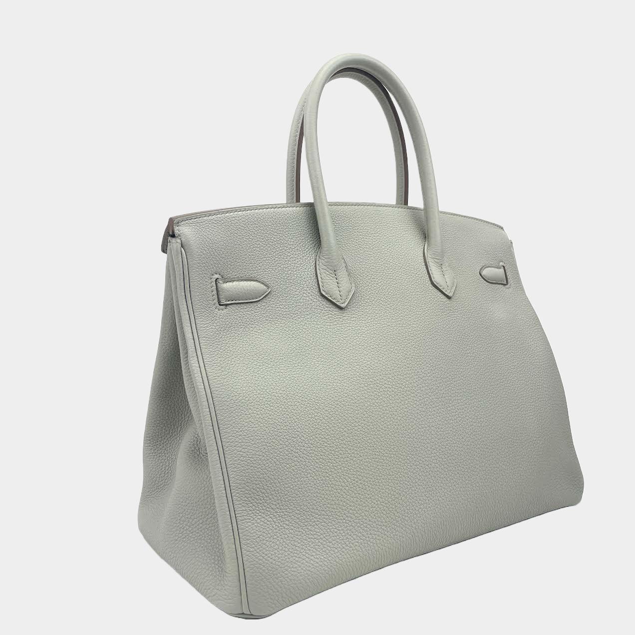 HERMÈS Togo Birkin 35 Gris Perle Pearl Gray w/ Gold