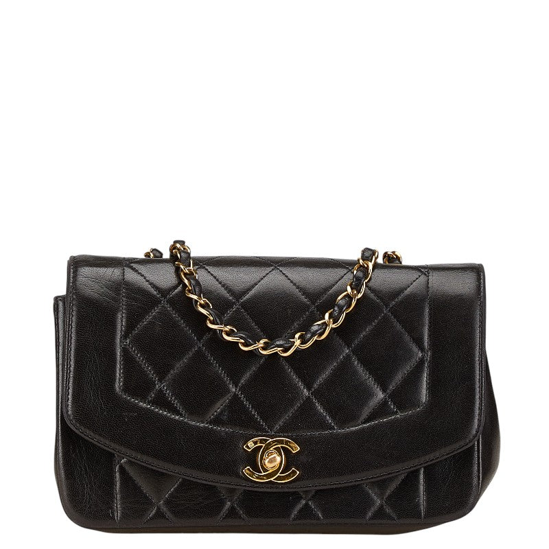 Chanel Diana Matelasse Lambskin Shoulder Bag Classic Flap