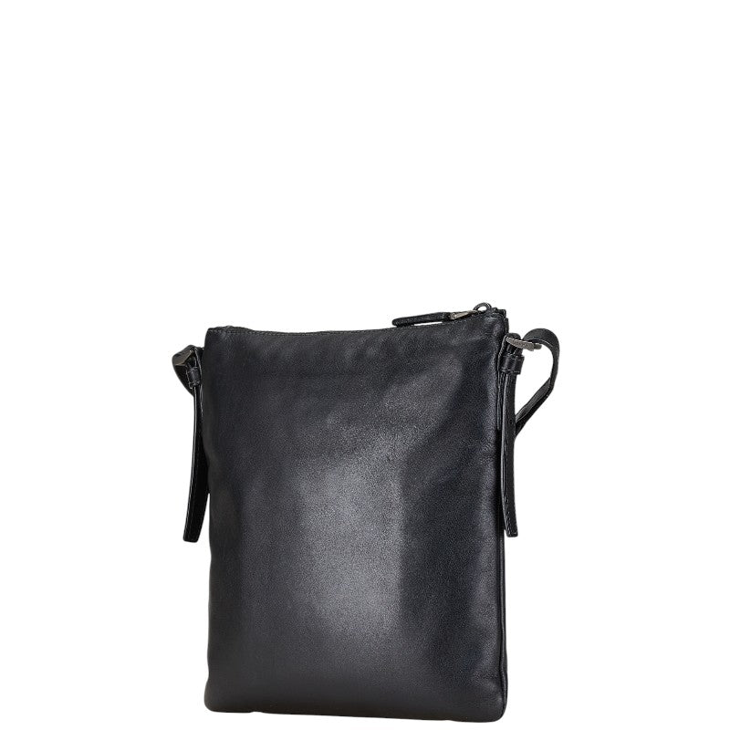 Prada Triangle Logo Leather Shoulder Bag