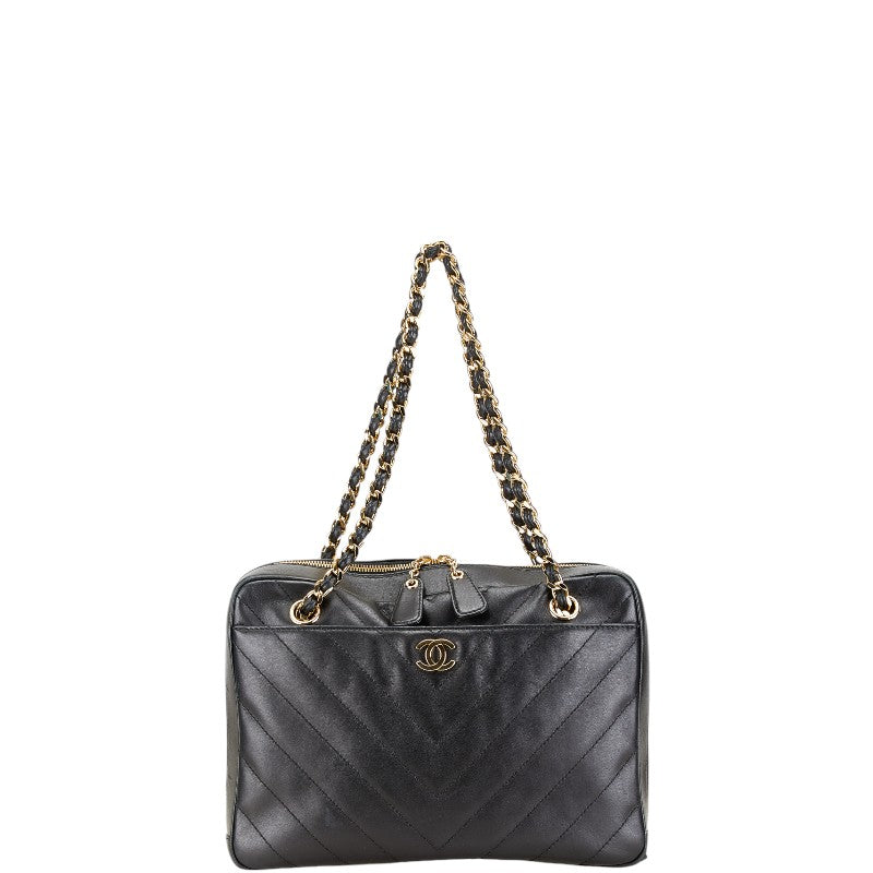 Chanel Coco V Stitch Lambskin Shoulder Bag