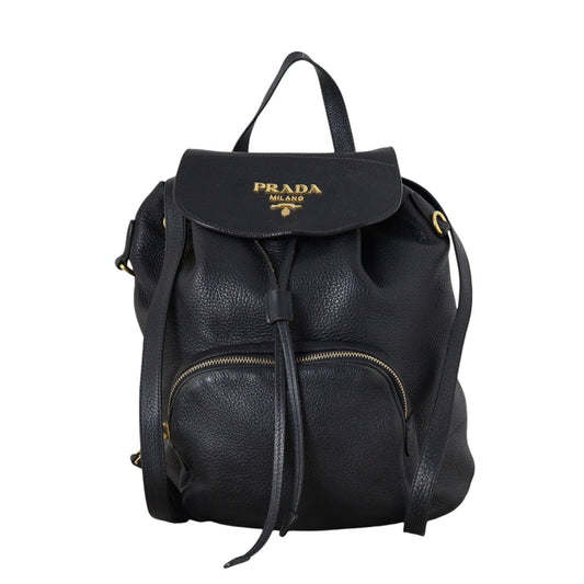 Prada Leather Drawstring Backpack