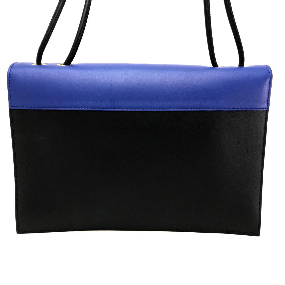 CELINE Clutch bag leather black Spring / Summer 2015 Tricolor Pocket Medium Clutch Women