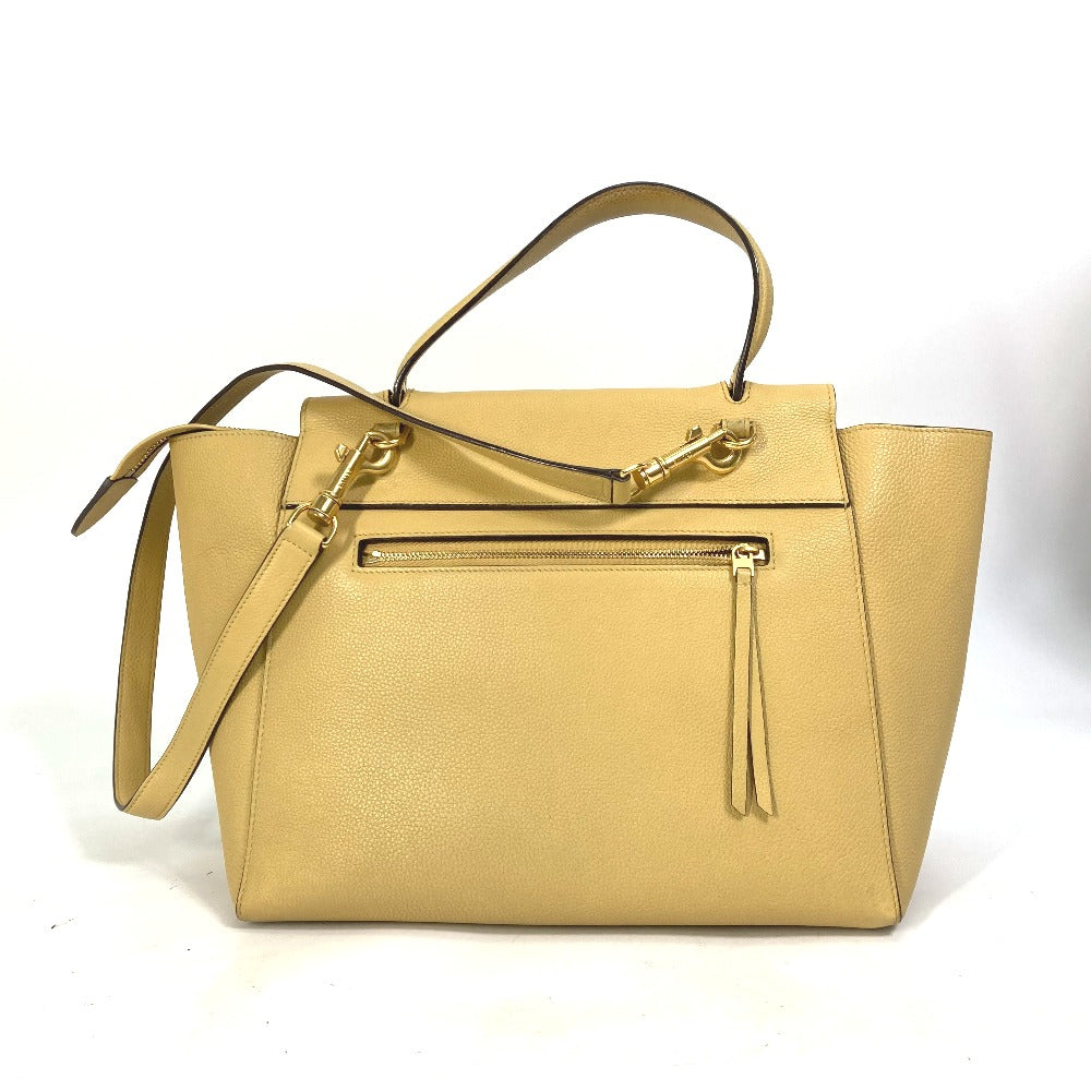 CELINE Shoulder Bag leather yellow Belt bag mini Women