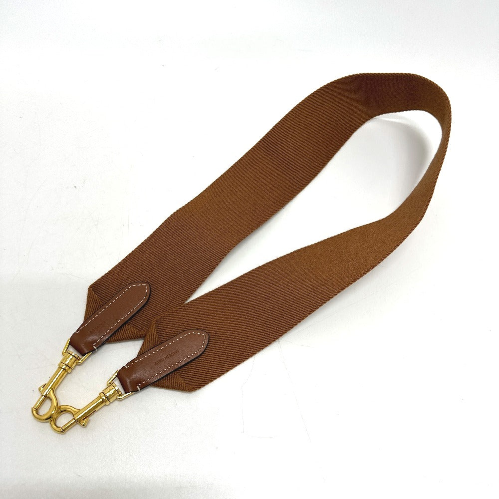 CELINE Shoulder strap Canvas / leather Brown logo Women