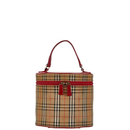 Burberry Nova Check Canvas Leather Vanity Bag