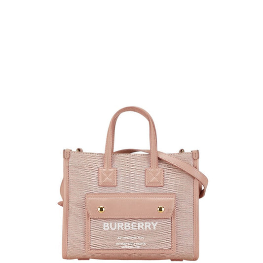 Burberry Logo Mini Canvas 2way Bag
