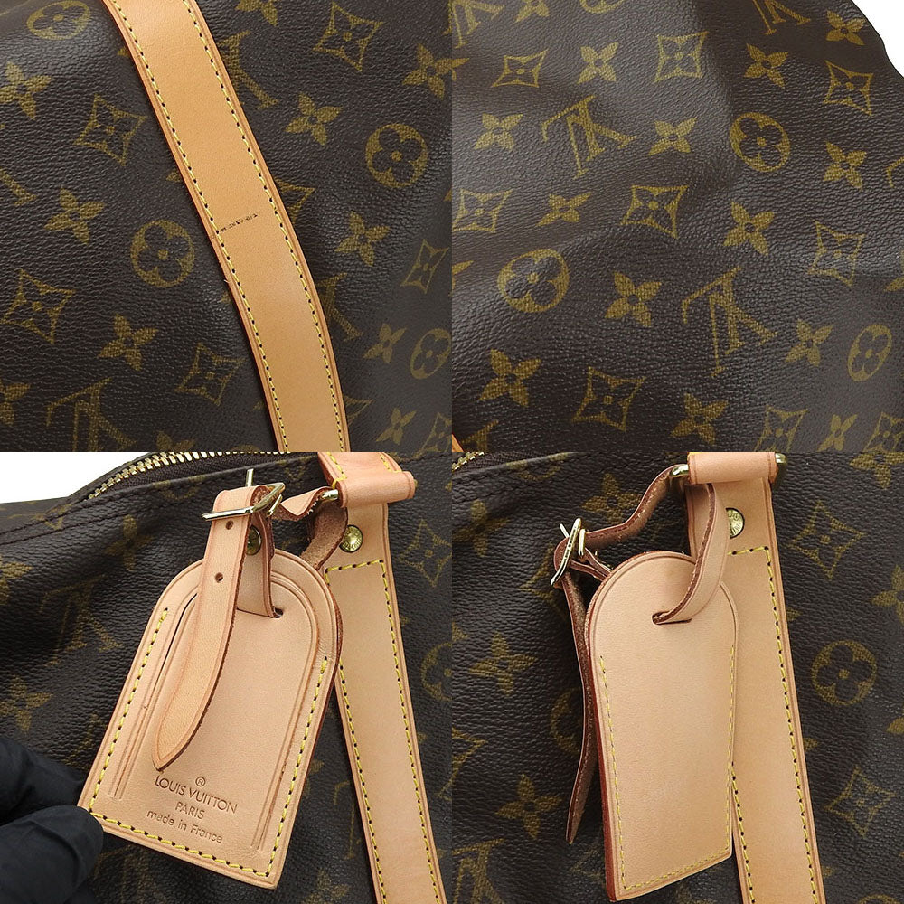 LOUIS VUITTON Boston Duffel bag Monogram Brown Keepall 55 bandouliere