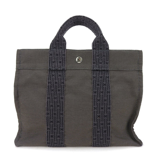 HERMES Tote Bag canvas gray Her Line Tote PM unisex(Unisex)