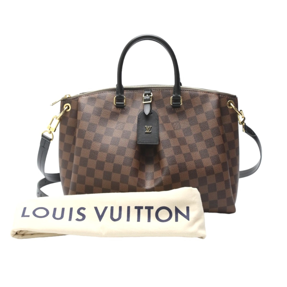 LOUIS VUITTON Tote Bag Damier canvas Brown bag Odeon Tote MM Women