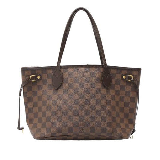 LOUIS VUITTON Handbag Damier canvas Brown Handbag Damier Never full PM Women