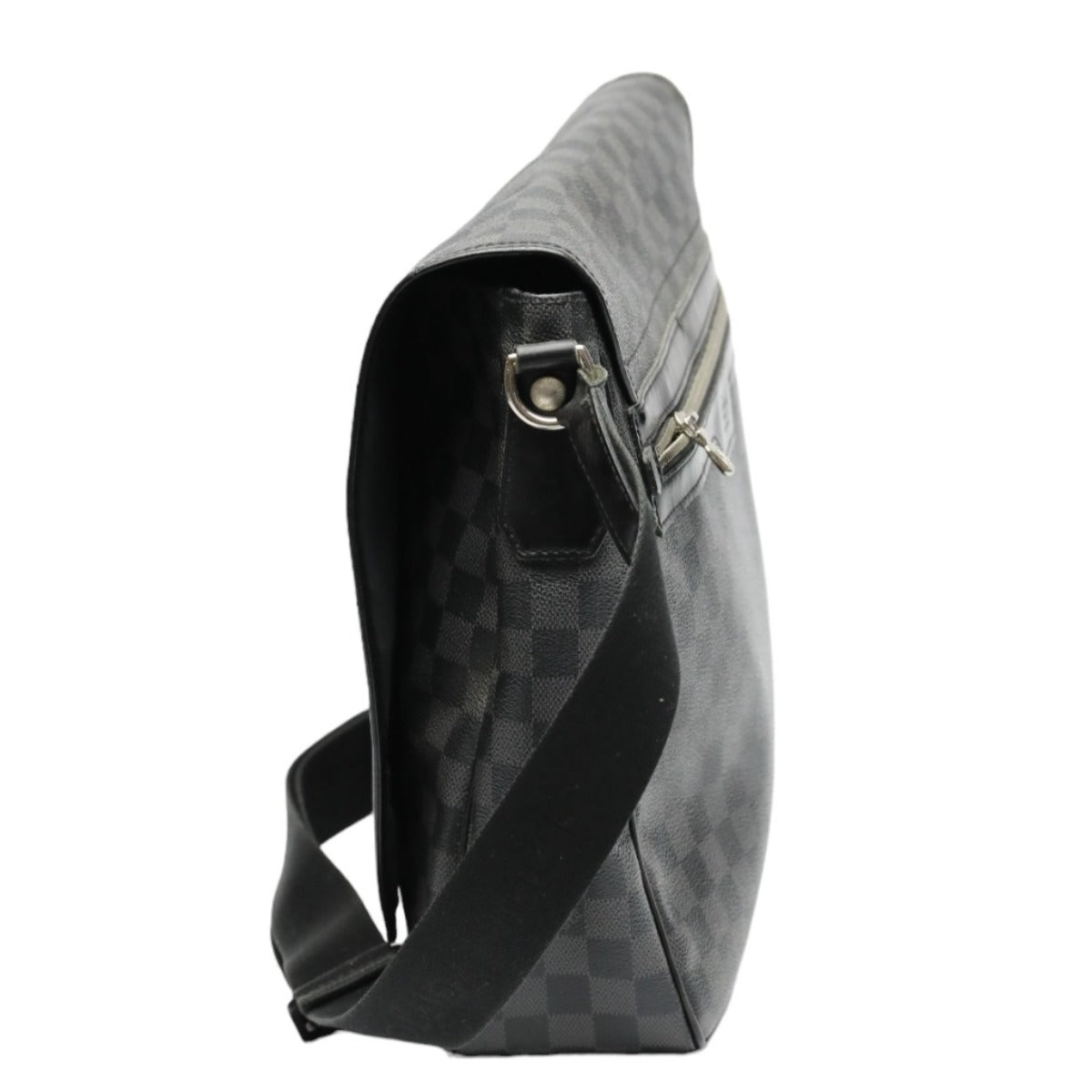 LOUIS VUITTON Shoulder Bag leather black Shoulder Bag Damier Grafitte Daniel GM unisex(Unisex)