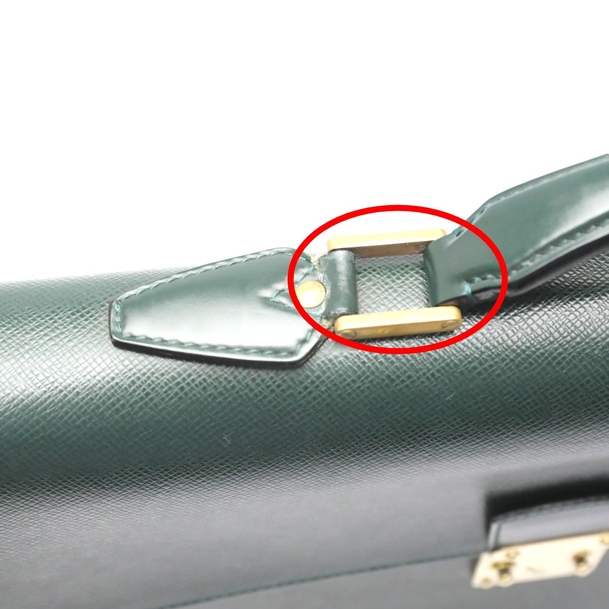 LOUIS VUITTON Business bag M30034 leather green Documents bag Epithea Taiga Moskova mens