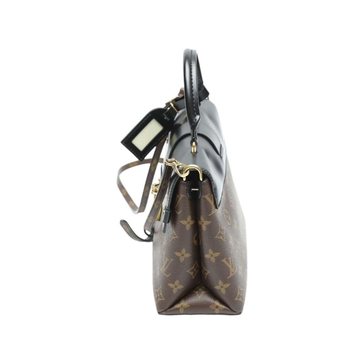 LOUIS VUITTON Shoulder Bag Monogram canvas Brown handbag One-handle flap bag Women