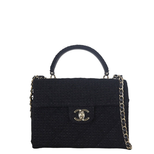 Chanel Top Handle Flap Tweed