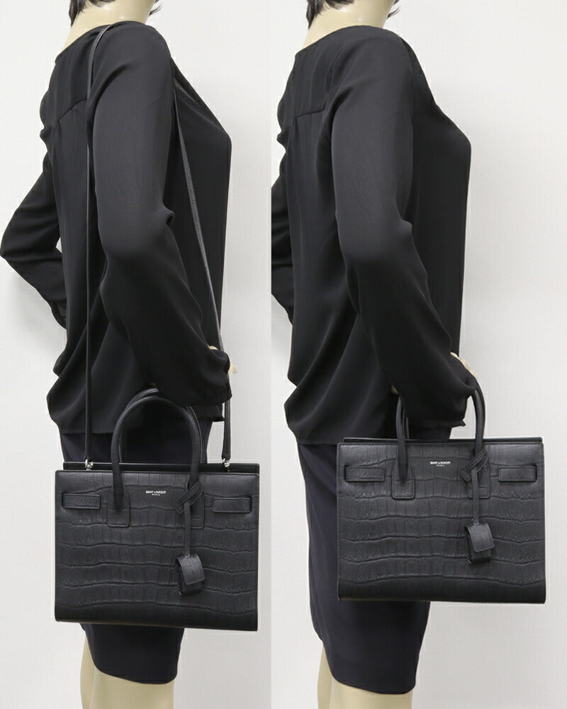 Saint Laurent Paris Sac de Jour Embossed Calf 2way Bag