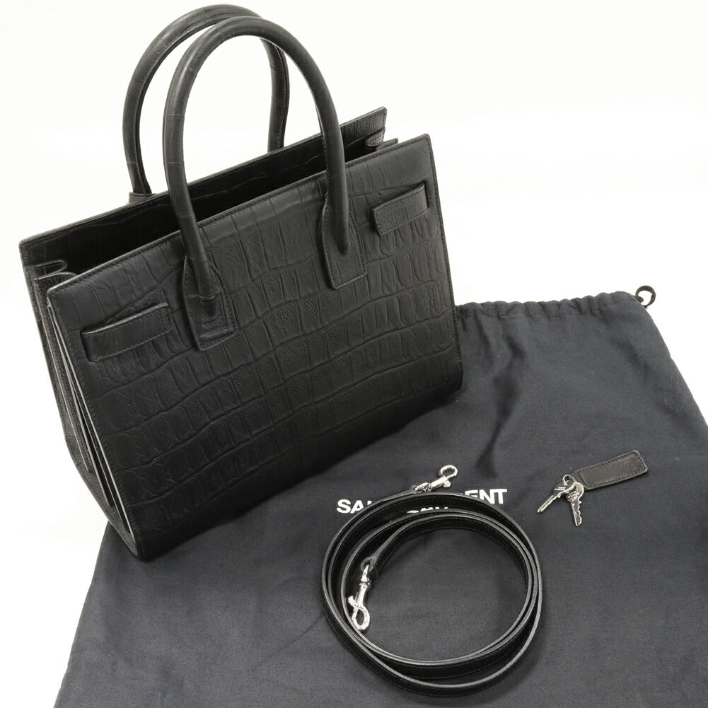 Saint Laurent Paris Sac de Jour Embossed Calf 2way Bag