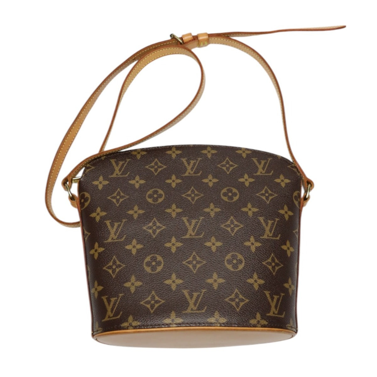 LOUIS VUITTON Shoulder Bag Monogram canvas, leather Brown Shoulder Bag Monogram Drouot Women