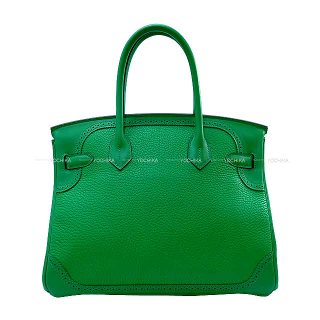 HERMES Handbag Birkin30 Ghillies Bambou Veau Togo/ Veau Swift Silver HW Stamp