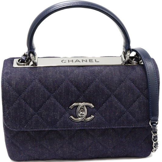 Chanel Canvas Matelassé 2way Bag Classic Flap