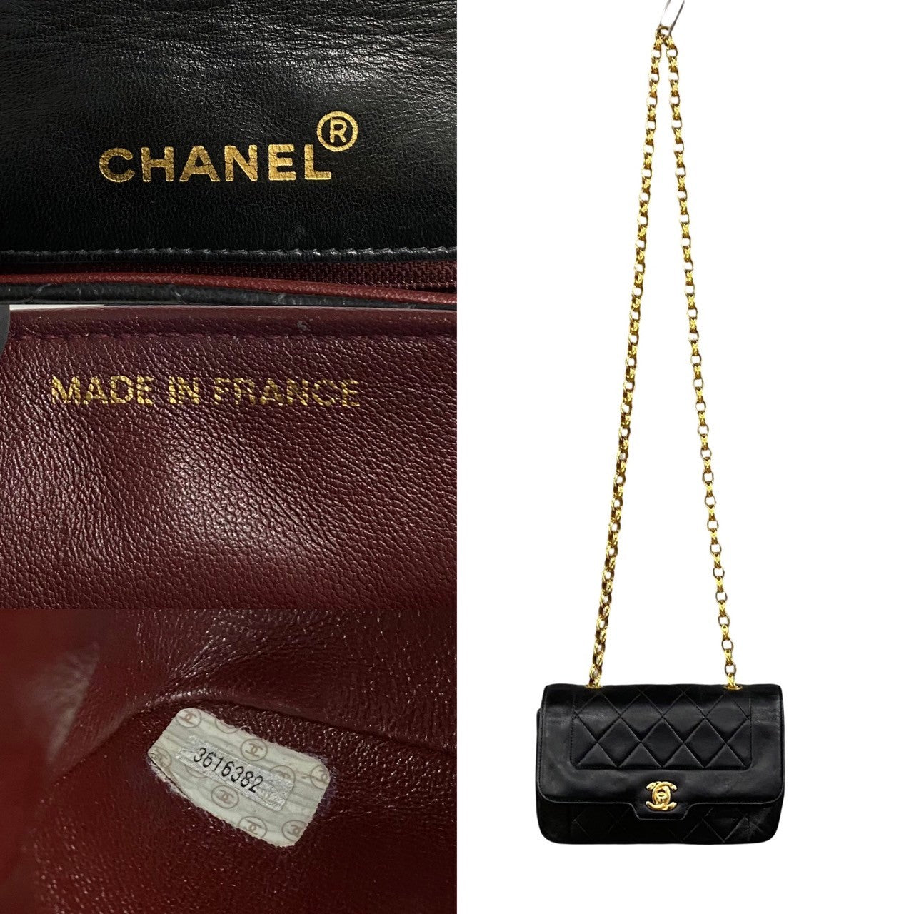 CHANEL Shoulder Bag lambskin black COCO Mark Matrasse Women