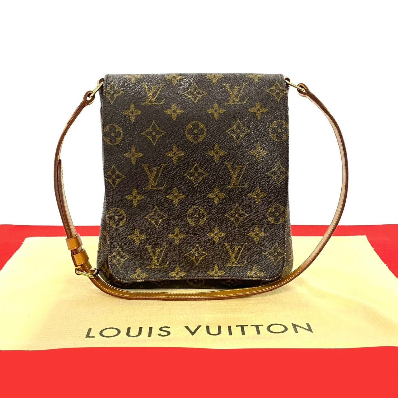 LOUIS VUITTON Shoulder Bag Leather, PVC Brown Monogram Musette Salsa Women(Unisex)