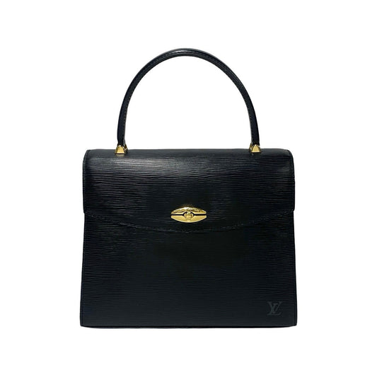 LOUIS VUITTON Handbag Epi Leather black Epi Malesherbes