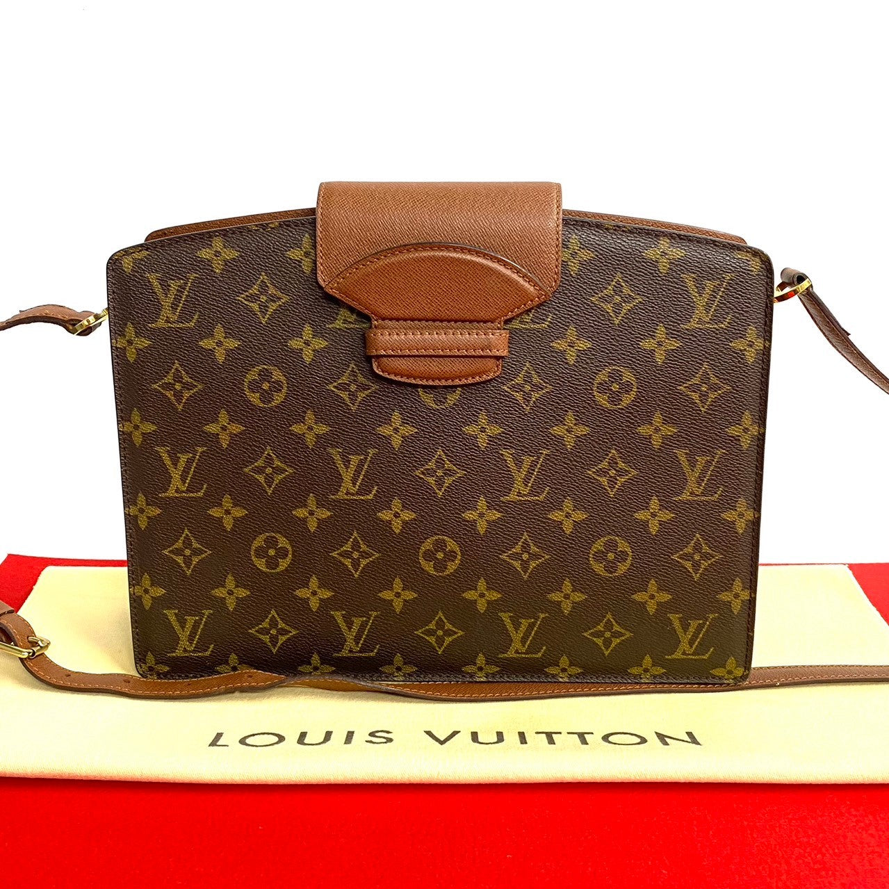 LOUIS VUITTON Shoulder Bag Leather, PVC Brown Monogram Kurcell mens(Unisex)