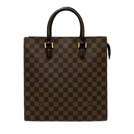 LOUIS VUITTON Handbag leather Brown Damier Venice