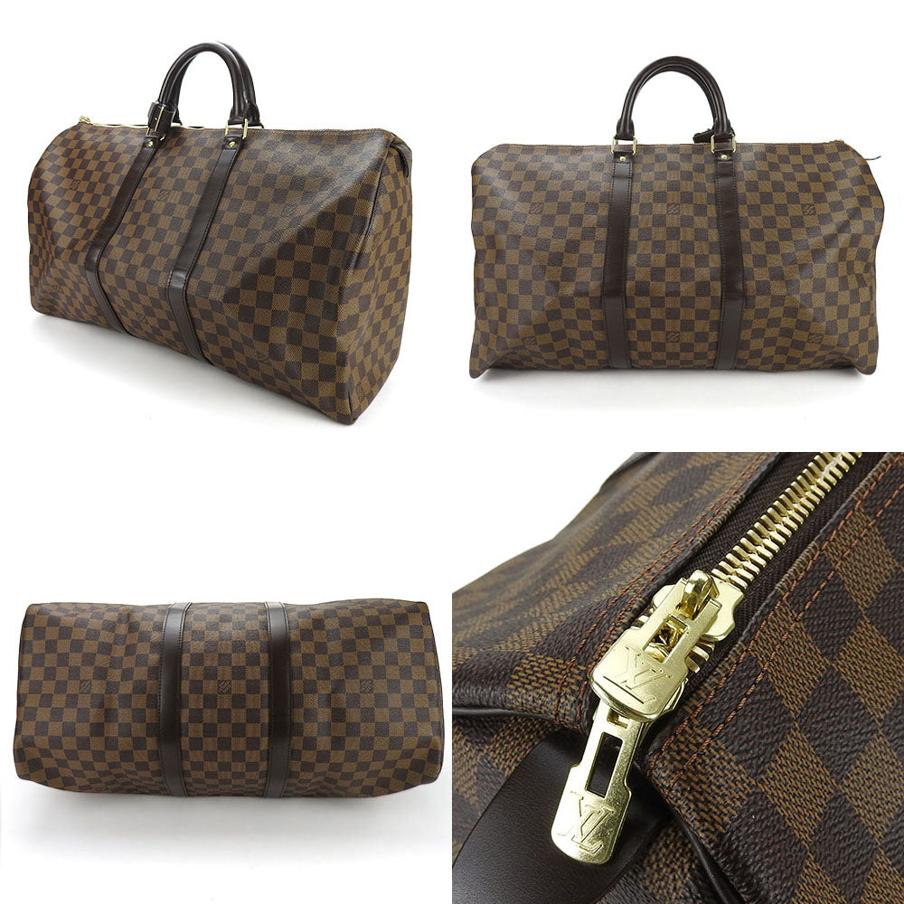 LOUIS VUITTON Boston Duffel bag Damier Brown Keepall 50
